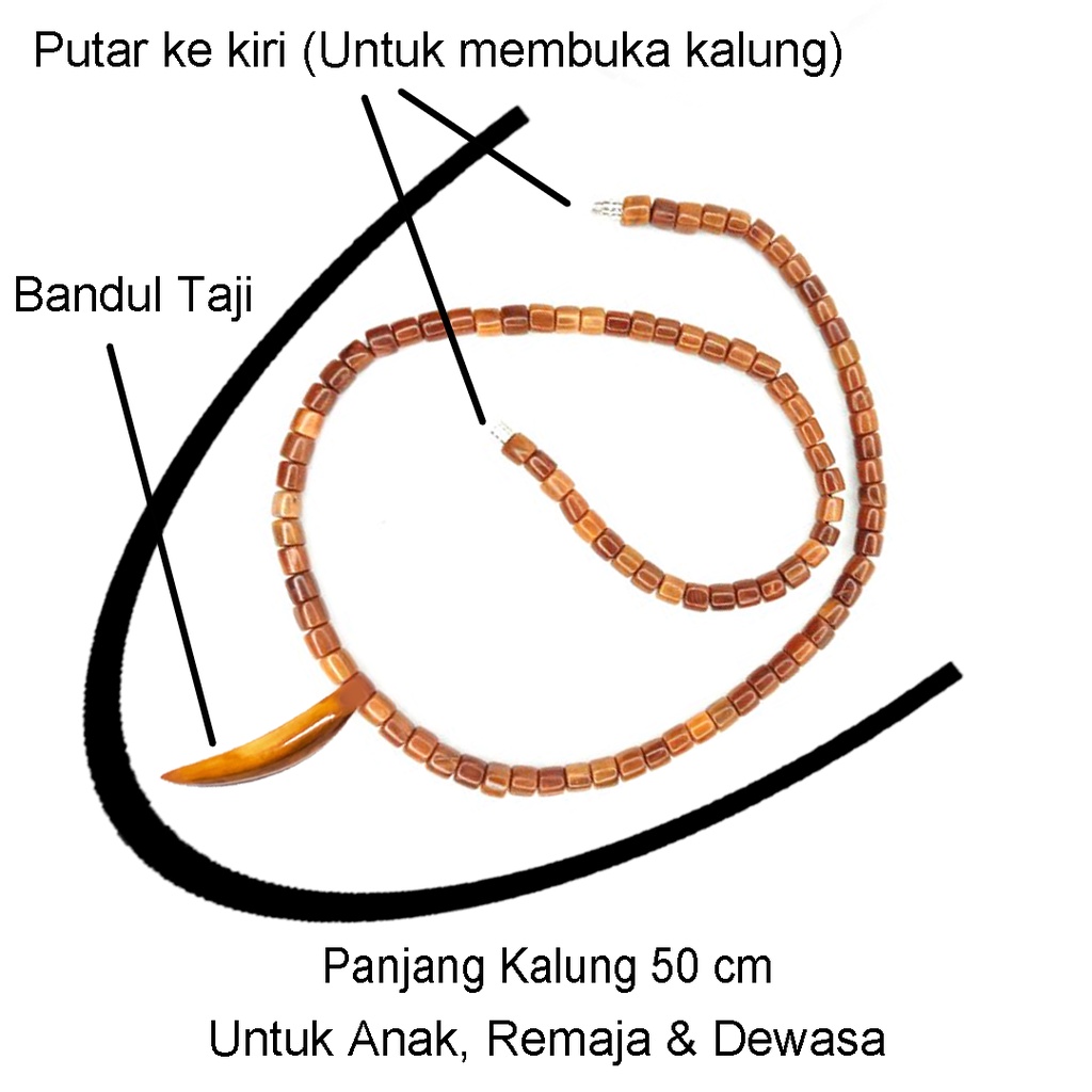 [✅COD] Kalung Kesehatan Kayu Kaukah Kaokah Kaoka Kokka Kokkah Koka Kauka Kokah Hitam Marjan Taji Aksesoris Fashion Pria Wanita Cewek Cowok Asli Original