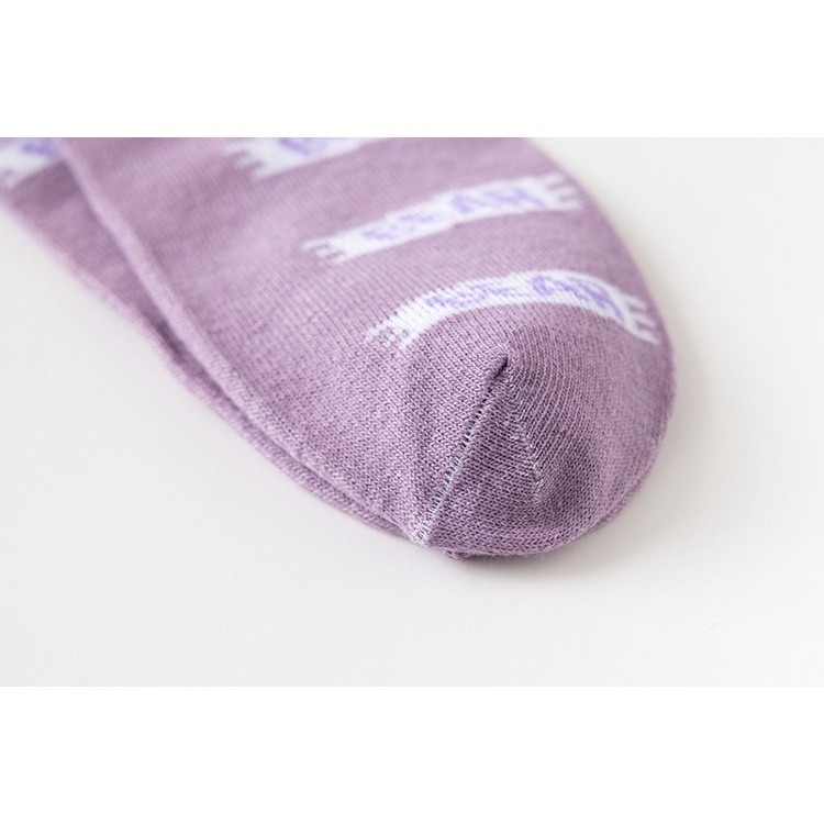 T&amp;Y Kaos Kaki Wanita Pendek Motif Beruang Ungu 6584 Kaos Kaki Pendek Fashion Korean Unisex Semata Kaki Purple Bear Socks Import Ankle Socks Korean Model Simple Cute