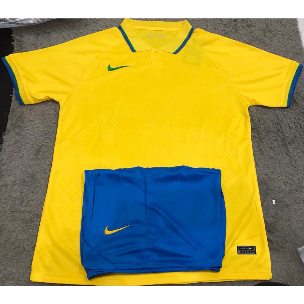 SETELAN BAJU FUTSAL SEPAK BOLA KUNING POLOS GRADE ORI IMPORT