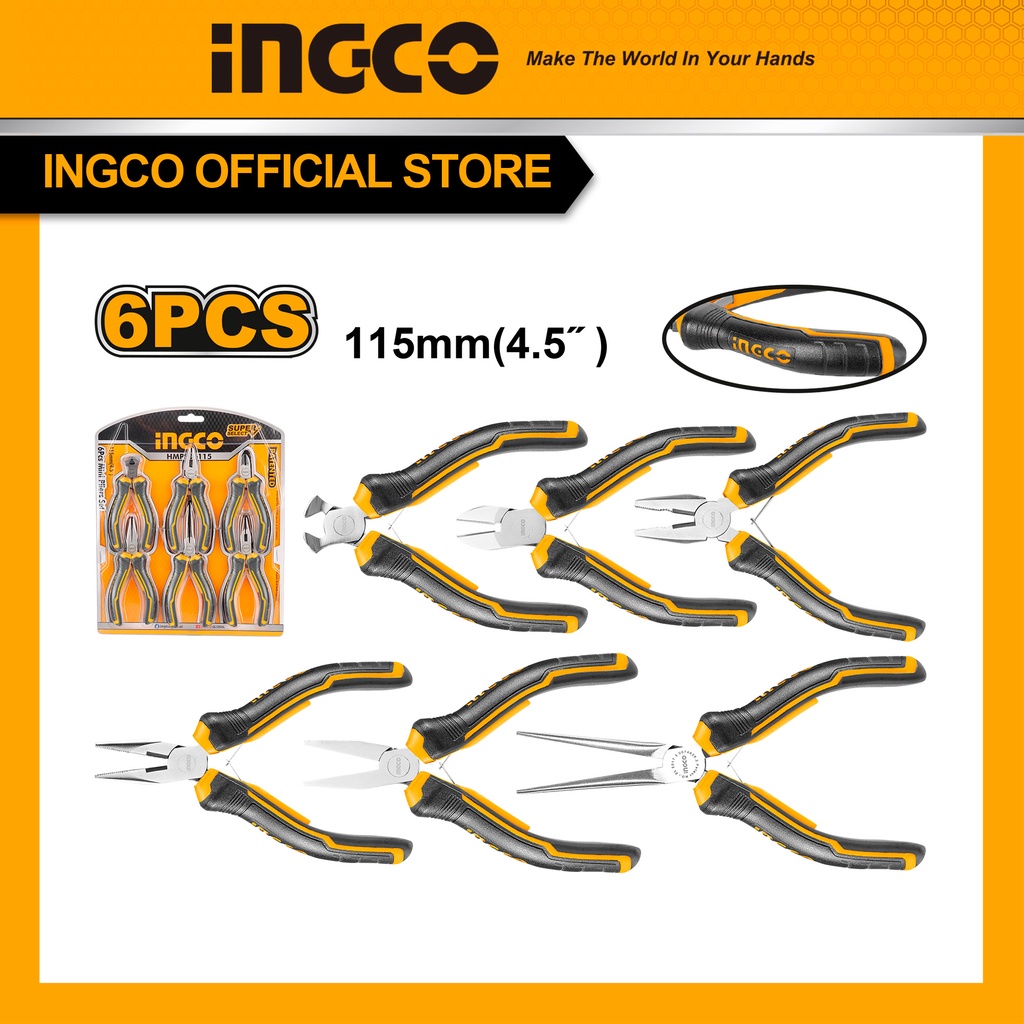 (INGCO) - TANG MINI TANG HACK 4.5" SET 6PCS INGCO - HMPS06115