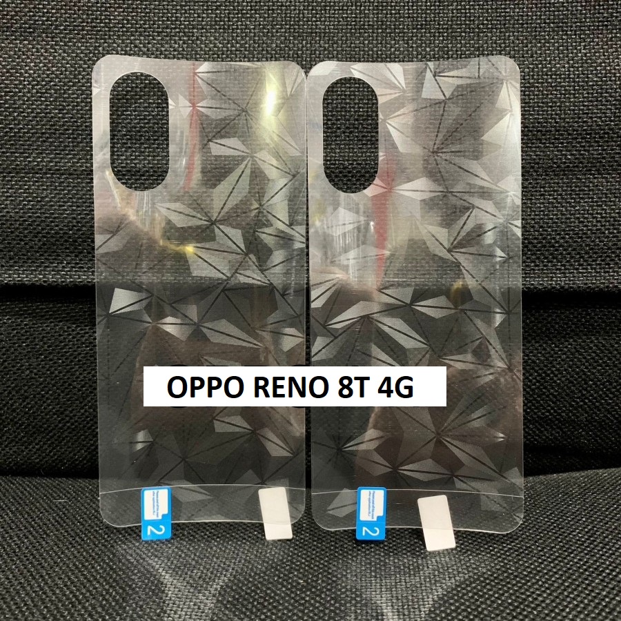 OPPO RENO 8T 4G 8T 5G 8Z 5G 8 PRO 5G 8 4G 8 5G ANTI GORES BELAKANG SKIN DIAMOND GARSKIN MOTIF 3D SPIRAL ANTI JAMUR PELINDUNG BELAKANG BACK