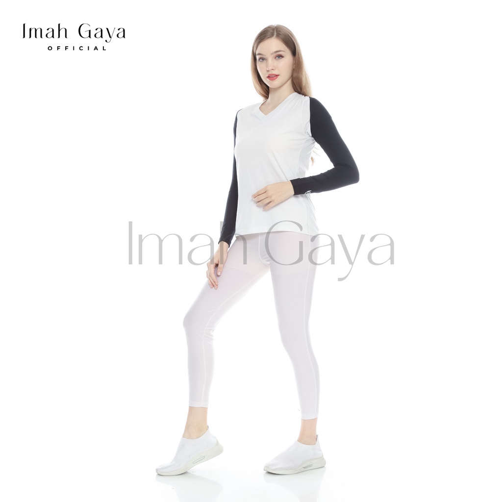 Imah Gaya Manset Tangan Bolero Wanita Dewasa Standar Panjang Polos Kaos Rayon Manset Tangan