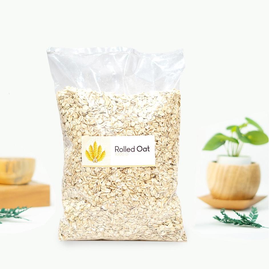 

Stock ready 1 Kg Natural Rolled Oat Original / Gandum Utuh Best Quality Premium