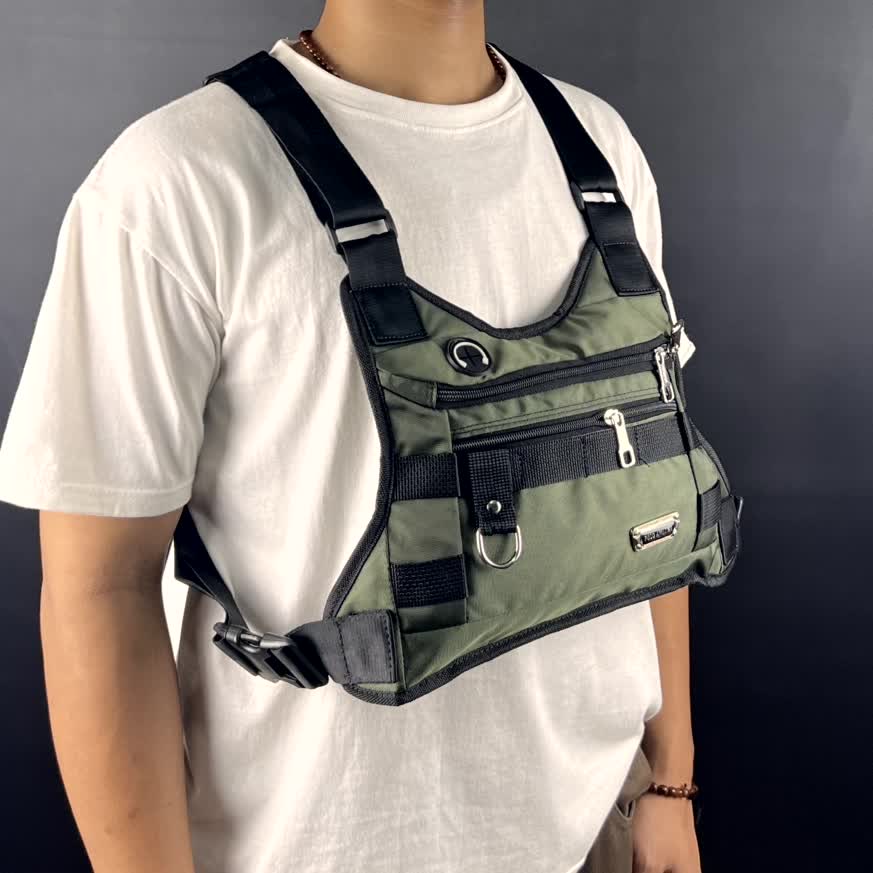 Chest Bag Chest Rig Bag Tas Dada Tas Rompi Tas Sepeda Tas Selempang Dada Pria