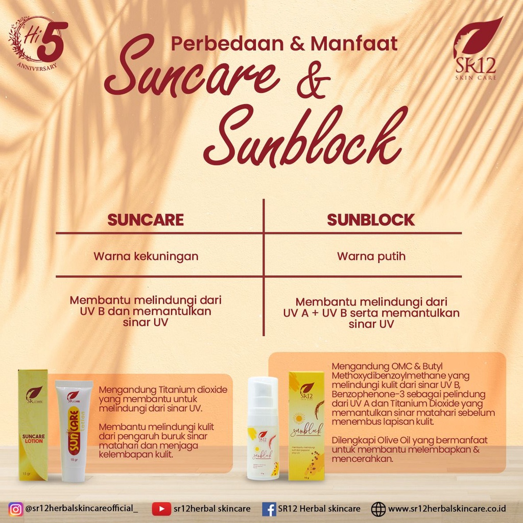 SR12 SUNBLOCK / SUNBLOCK SPF 30++ / SUN BLOCK WAJAH BPOM