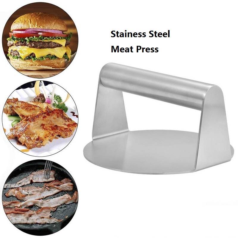 Alat Press Daging Burger Bahan Stainless / Burger Bacon Press / Penekan Daging Burger