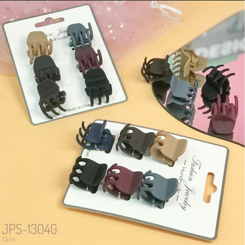 JEPIT SET KAR 6PCS MINI WARNA GELAP JPS-1304G