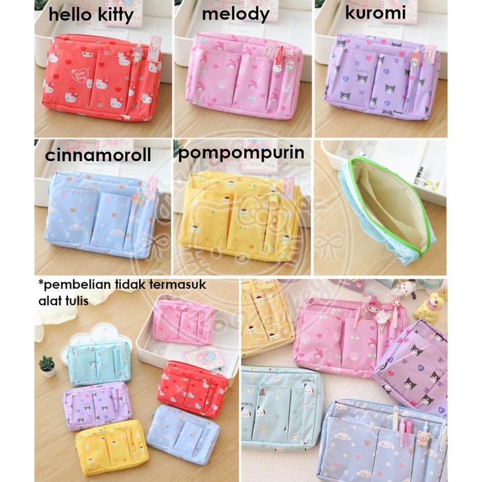 

Terlaris Dompet Organizer Hello Kitty Melody Kuromi Cinnamoroll Pompompurin