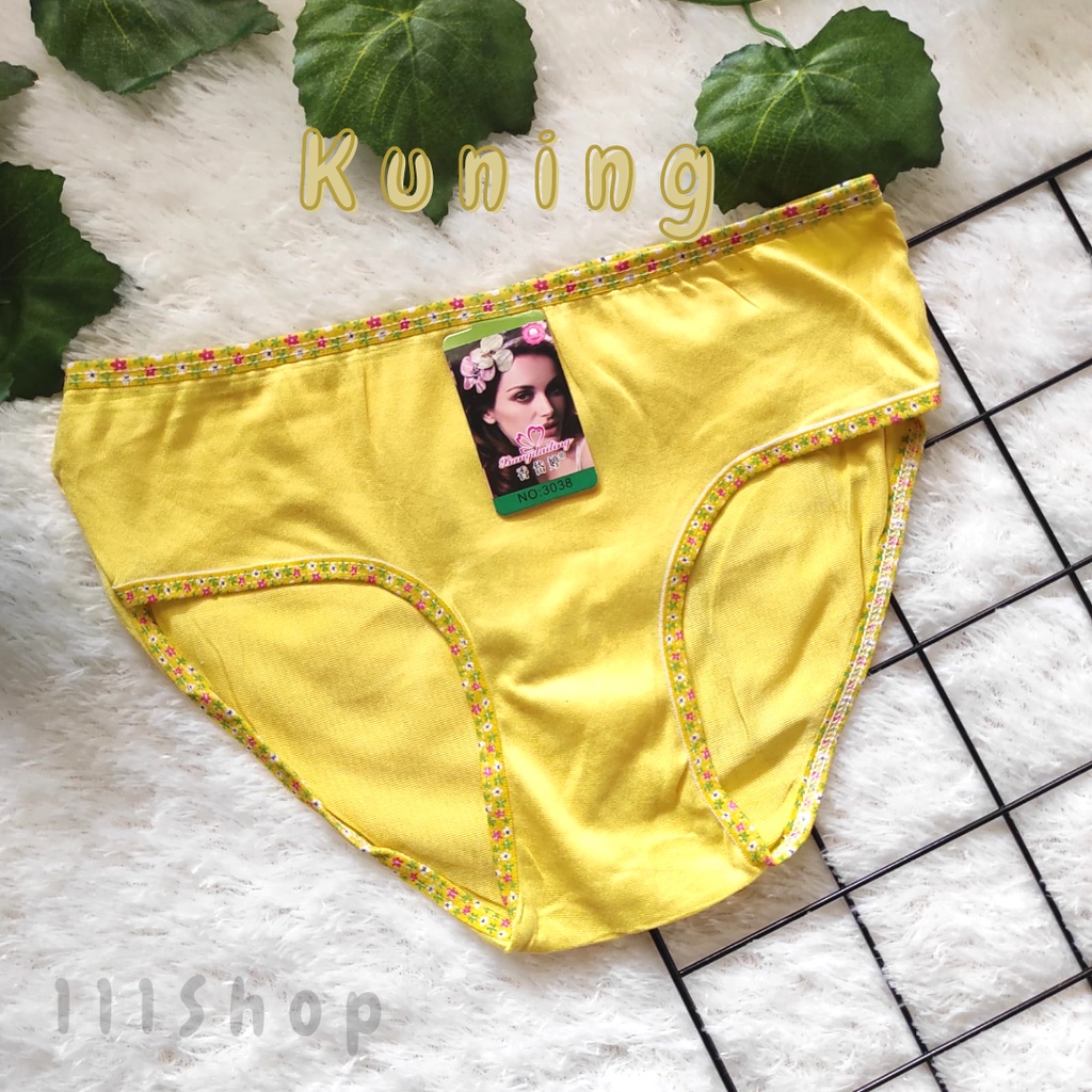 CD CELANA DALAM WANITA POLOS DAN MOTIF MERK XIANGDAITING 3030 ALL SIZE