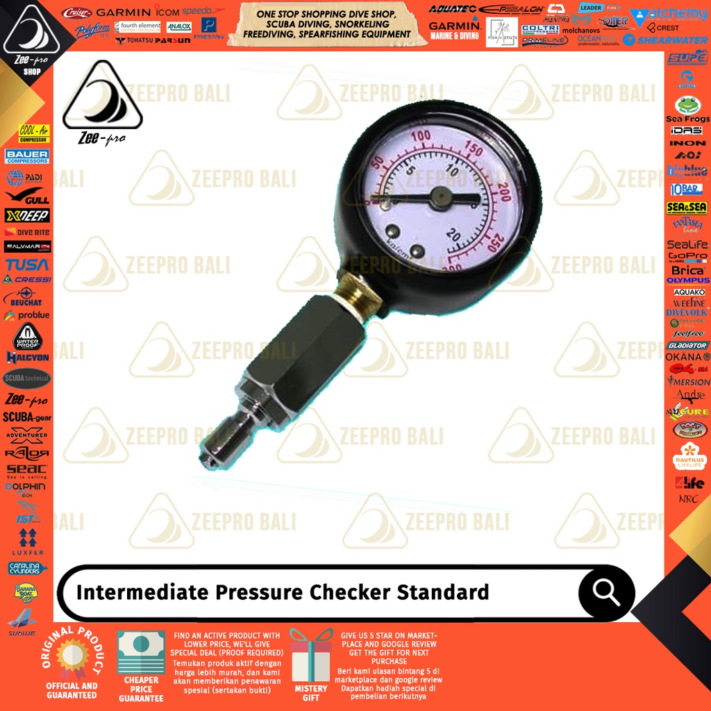 Intermediate Pressure Checker Alat Service Regulator Tekanan Servis Alat Selam