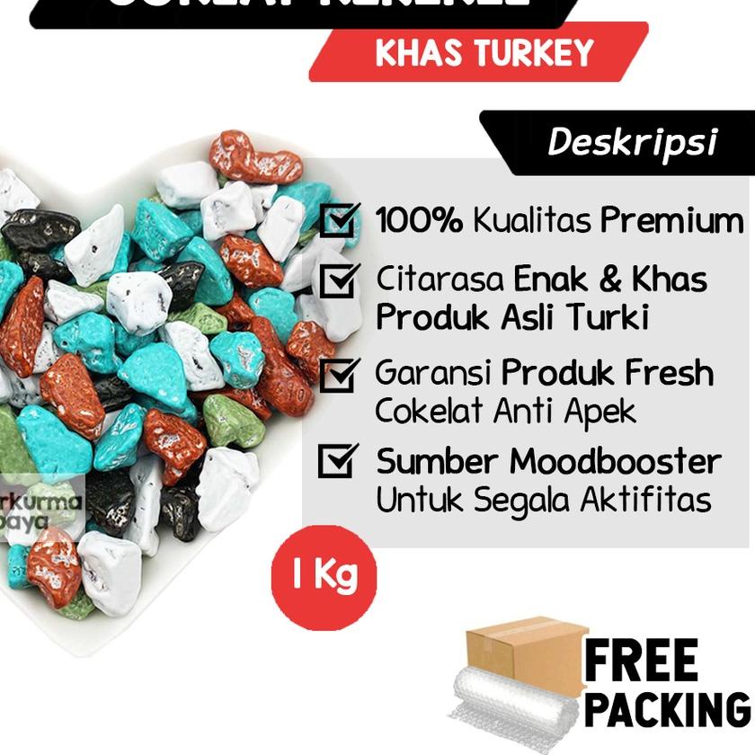 

♟ Cokelat Kerikil Arab Premium 1kg Stone Chocolate Khas Turkey Untuk Moodbooster Lumer Dimulut Dimakan ✼