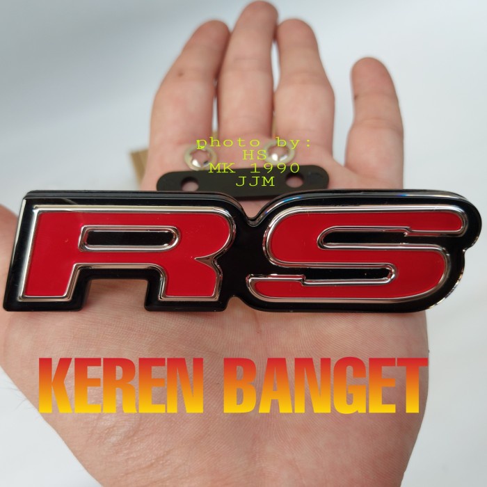 LOGO EMBLEM LAMBANG HURUF RS GRIL GRILL DEPAN HONDA JAZZ NEW BRIO RS