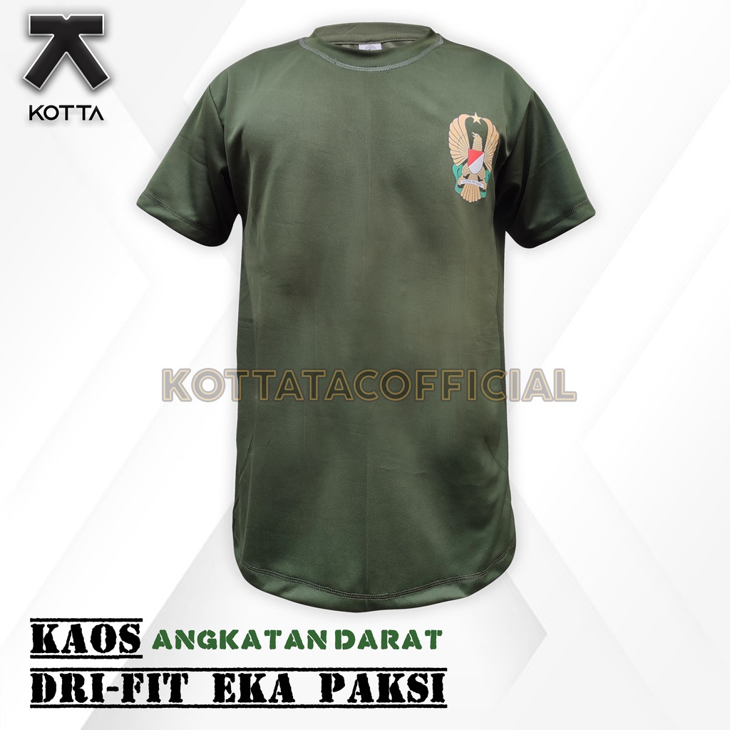 KAOS DRYFIT EKA PAKSI - KAOS DRIFIT TNI AD - KAOS DRYFIT TNI HIJAU