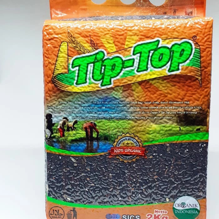 

BERAS HITAM TIP TOP 2KG PECAH KULIT - BLACK ORGANIC RICE CAP TT