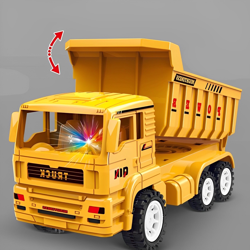 Construction Electric Truck B/O Diecast | Mainan Anak Laki Laki Mobil Mobilan | Kado Ulang Tahun Anak Cowok