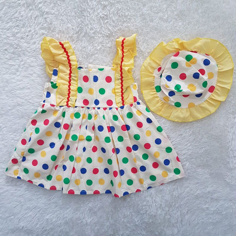 Baju Bayi Dress Onde topi