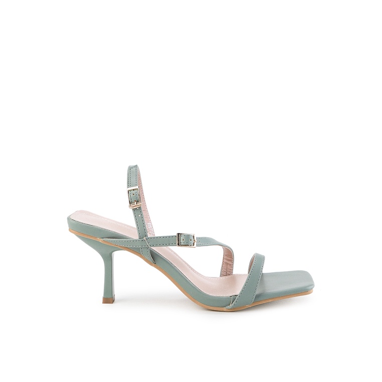 Sepatu Heels Peter Keiza Original Warna hijau muda Tapak Kantor Kekinian Asli Agita Wanita Woman Hij