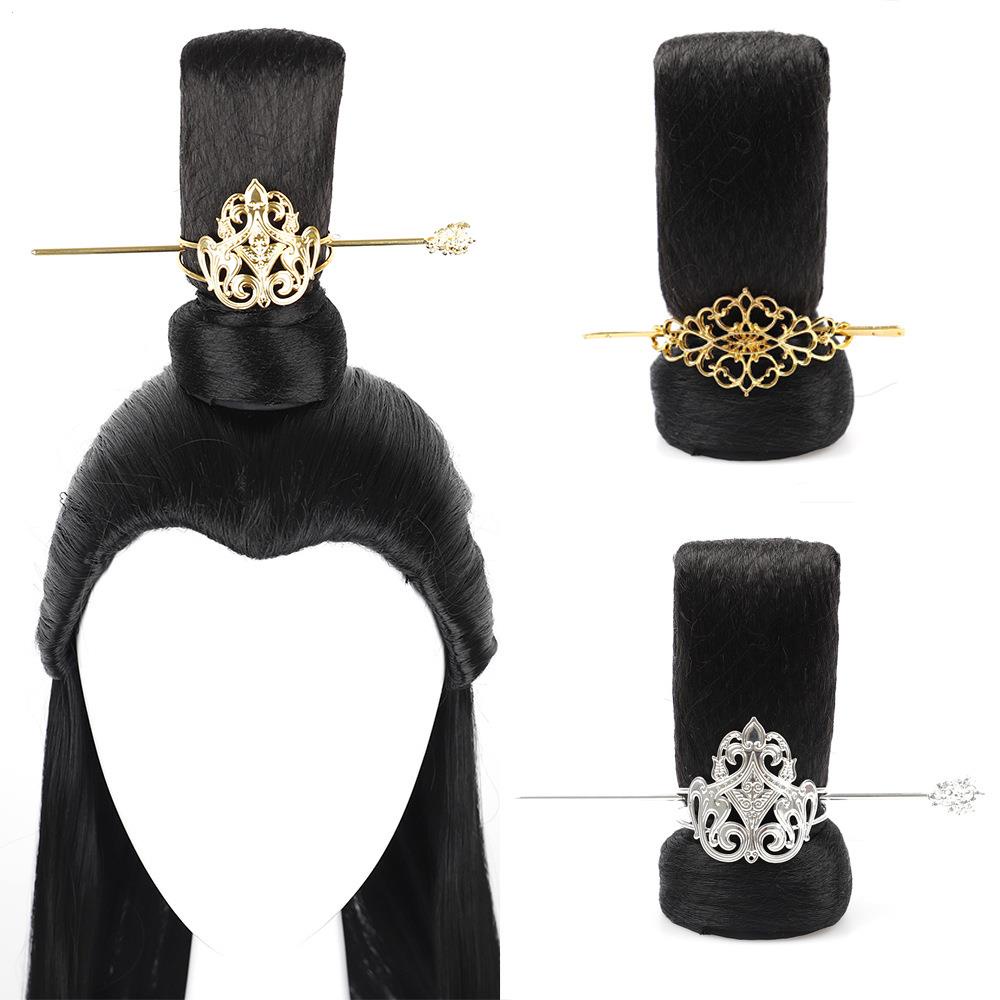 Sanggul rambut kuno mahkota rambut gaya Hanfu wig sanggul rambut Sanggul rambut Taois pria dan wanit