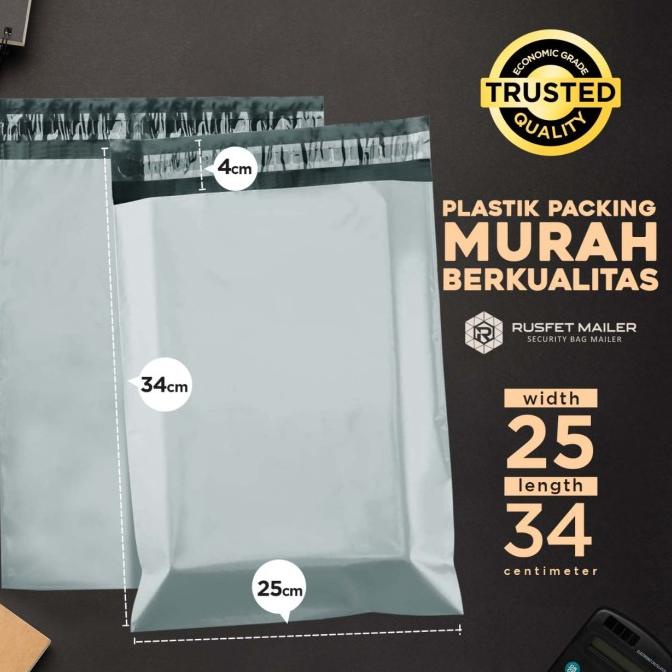 

Polymailer Ekonomis Light Gray|Plastik Packing Online Murah - 25x35 ram06