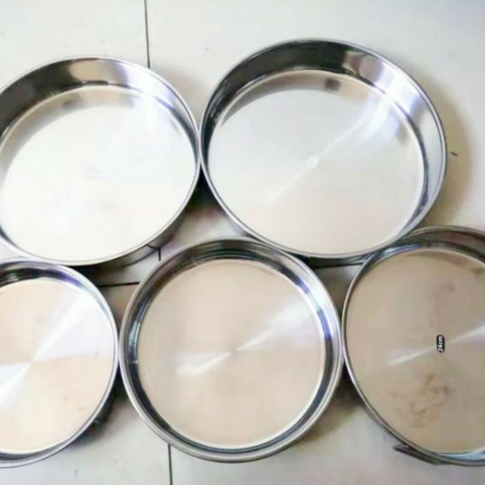 Loyang Kue bolu Bulat Stenlis Stainless Steel Isi 5pcs