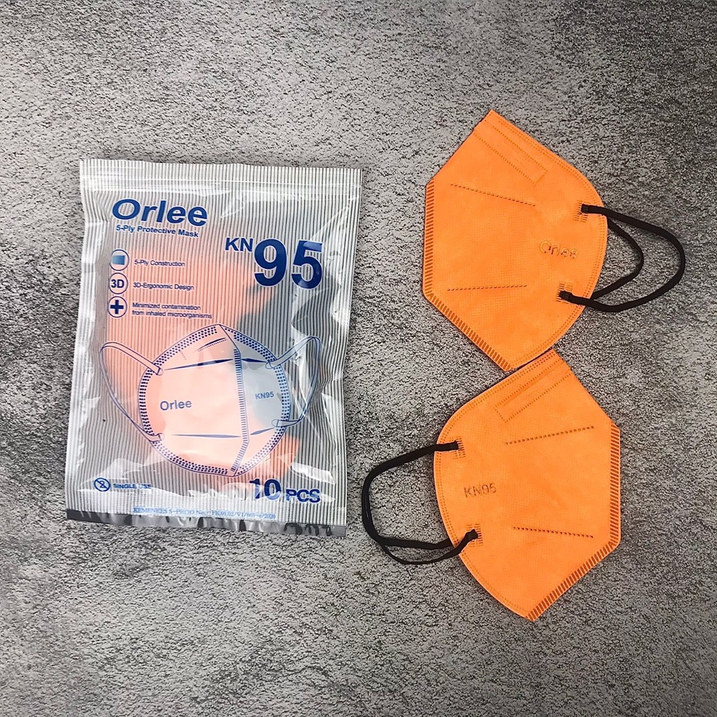 MASKER KN95 ORLEE ORANGE ISI 10 PCS  PREMIUM