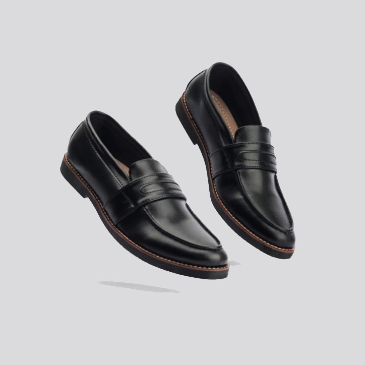 sepatu pria loafers moccasin black oxford casual formal BIG SIZE sepatu kerja main gaya cowok keren ukuran besar jumbo