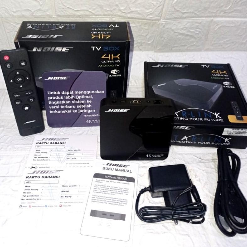 TV BOX NOISE 4K STARLINK WIFI 2,4G 2/16GB ANDROID TV BERGARANSI