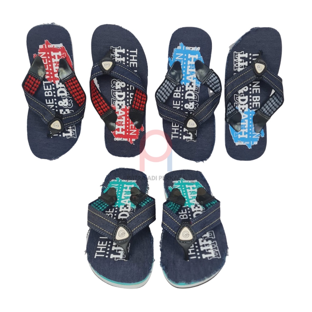 Sandal Jepit Pria Retro Model Jeans Glisten Jeans