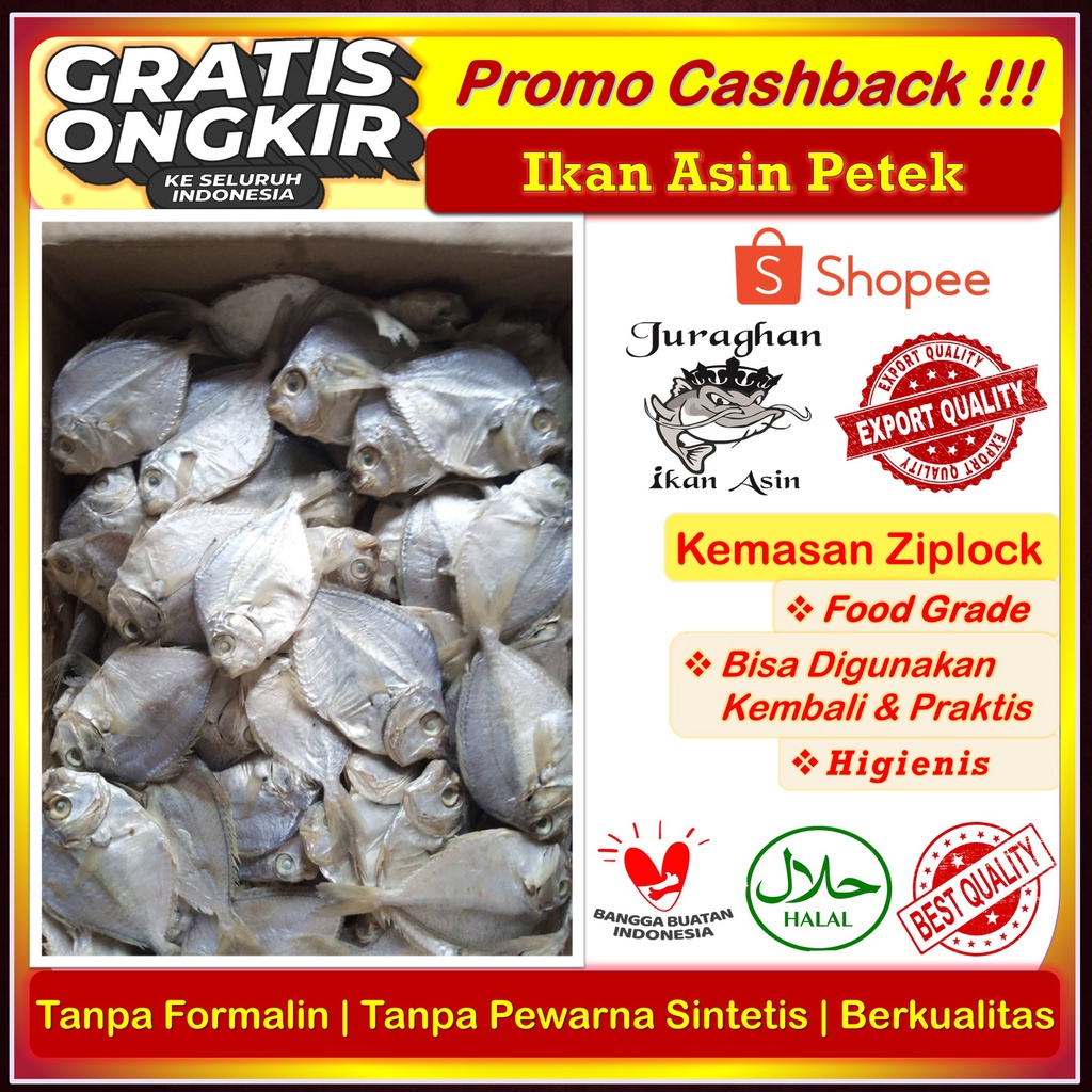 

Ikan Asin Petek Besar Kering Higienis Kualitas Premium Dan TerEnak 1 Kg