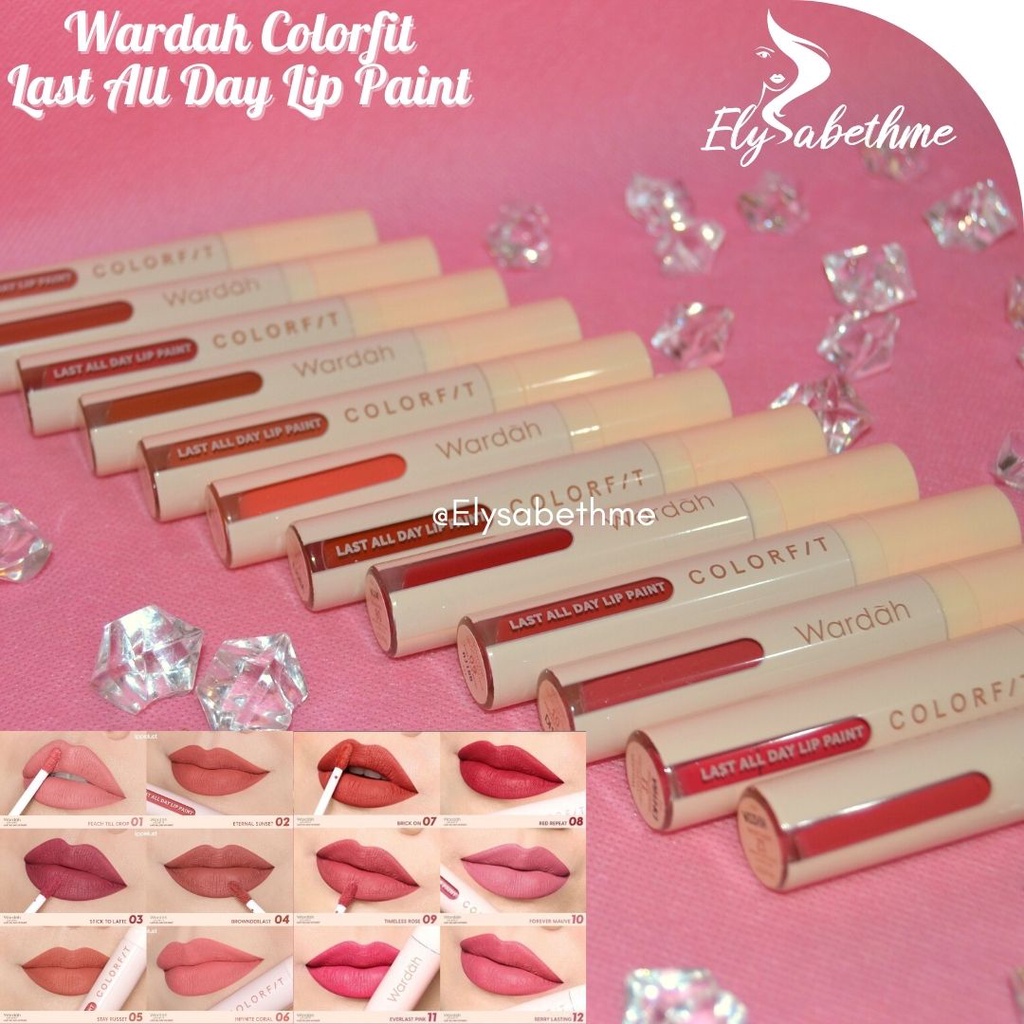 ✿ELYSABETHME✿ Wardah Colorfit All Day Lip Paint lipstick mattee cair lips lipstick cair halal