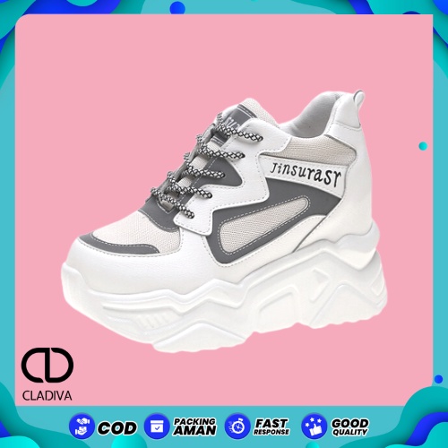 Sepatu Wanita Sneakers Tali Gaya Korea Jinsurast Spatu Snekers Korean Style Shoes Shoe Seoatu Perempuan FSH146 Cladiva