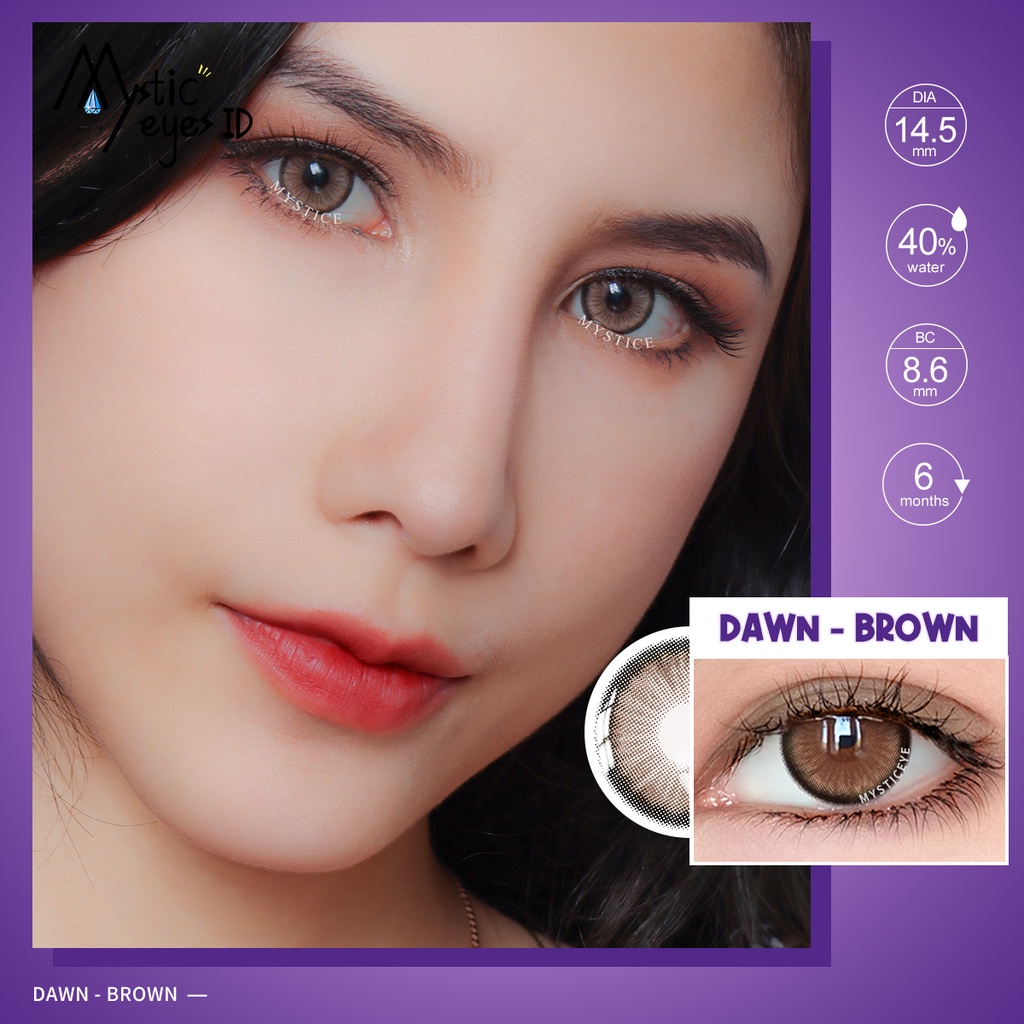 [✅COD] MYSTICEYES SOFTLENS DAWN SERI LENSA KONTAK NORMAL 14.5 MM