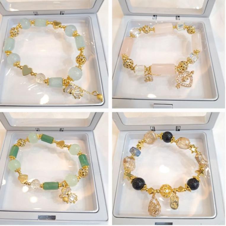 MURAH MERIAH Gelang Batu Merah / gelang titanium batu kristal 4