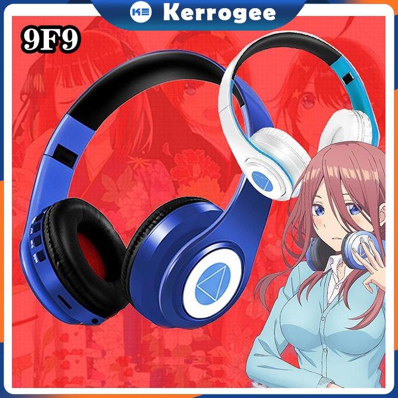 Anime headset Headphone Bluetooth Headset Musik Gaming dengan Mic Suara HIFI Bass Mantap Miku Nakano