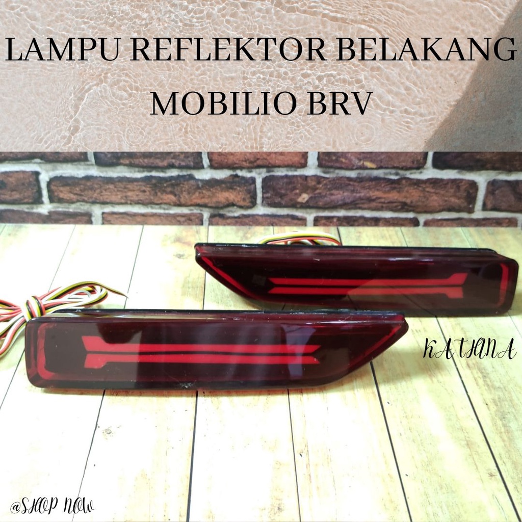 Lampu Reflektor Belakang Mobil Mobilio BRV 2016-2022 LED Reflector