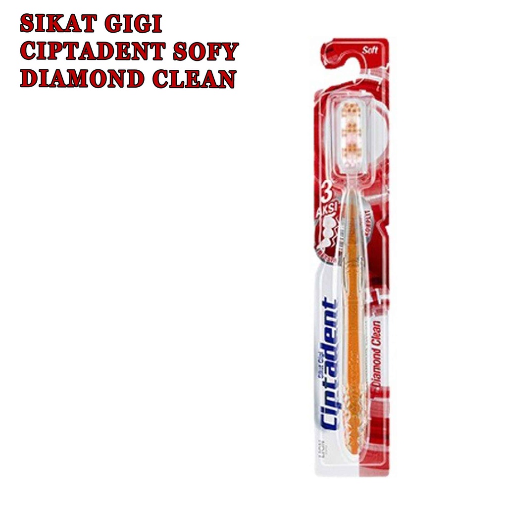 Ciptadent* Sikat gigi* Diamond Clean* 3 aksi* Soft