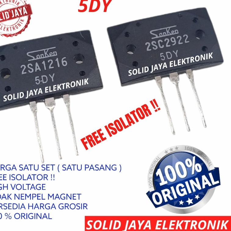 ➵ TR FINAL SANKEN 5DY 2SA1216 2SC2922 ASLI ORI TRANSISTOR 2SA 1216 2SC 2922 A1216 C2922 5 DY ORIGINA