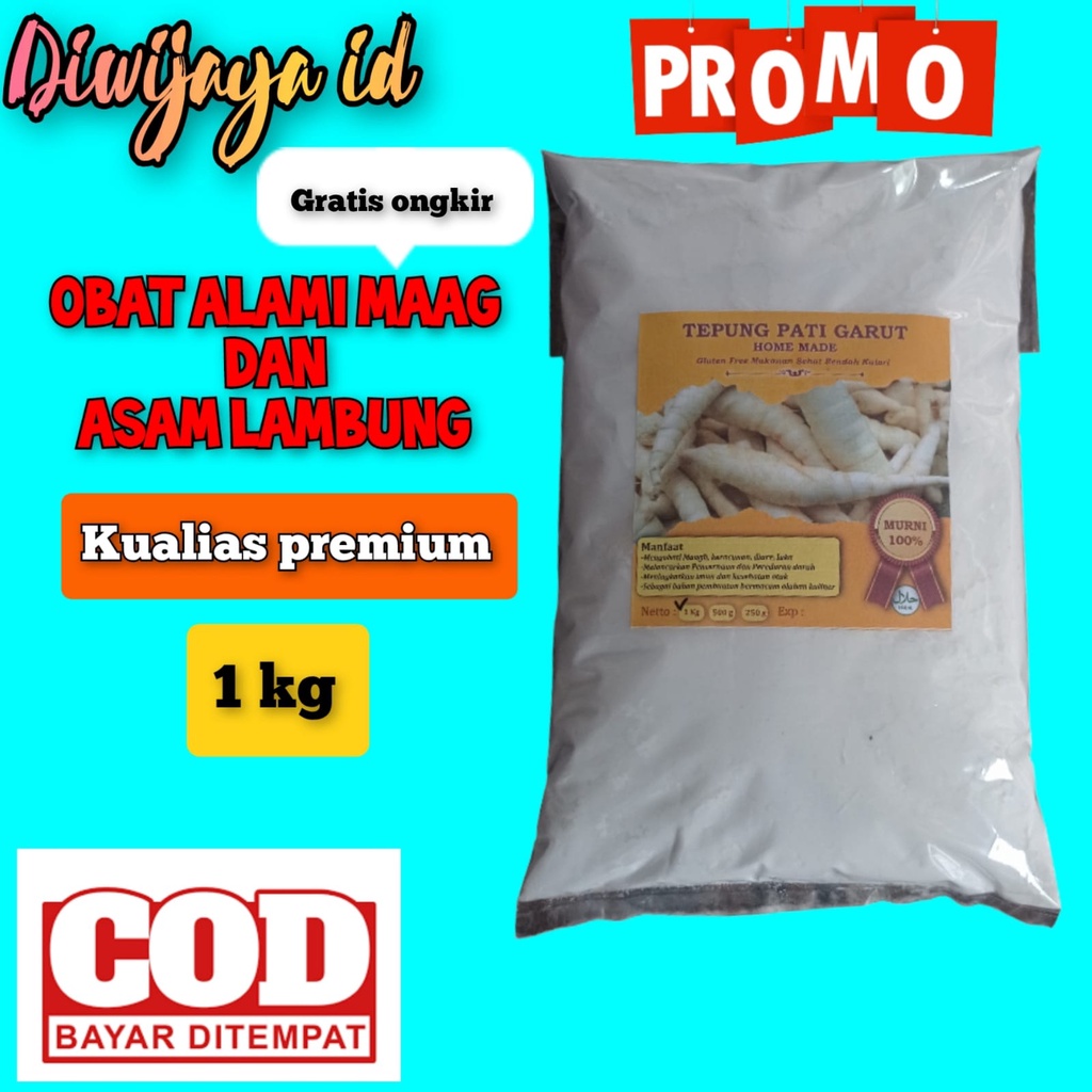 

Tepung Pati Garut Obat Asam Lambung 1 KG ( HOME MADE BUATAN RUMAHAN 100% Murni )