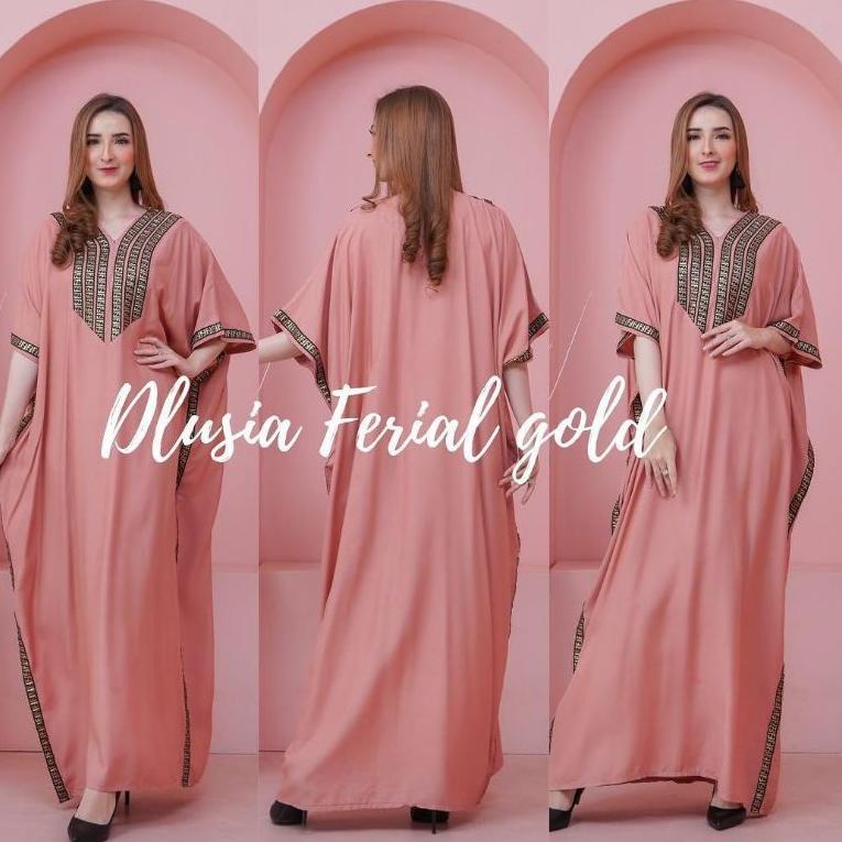 TERMURAH GAMIS ARAB DLUSIA FENDI BIG SIZE GAMIS KAFTAN ARABIAN FENDI LD JUMBO