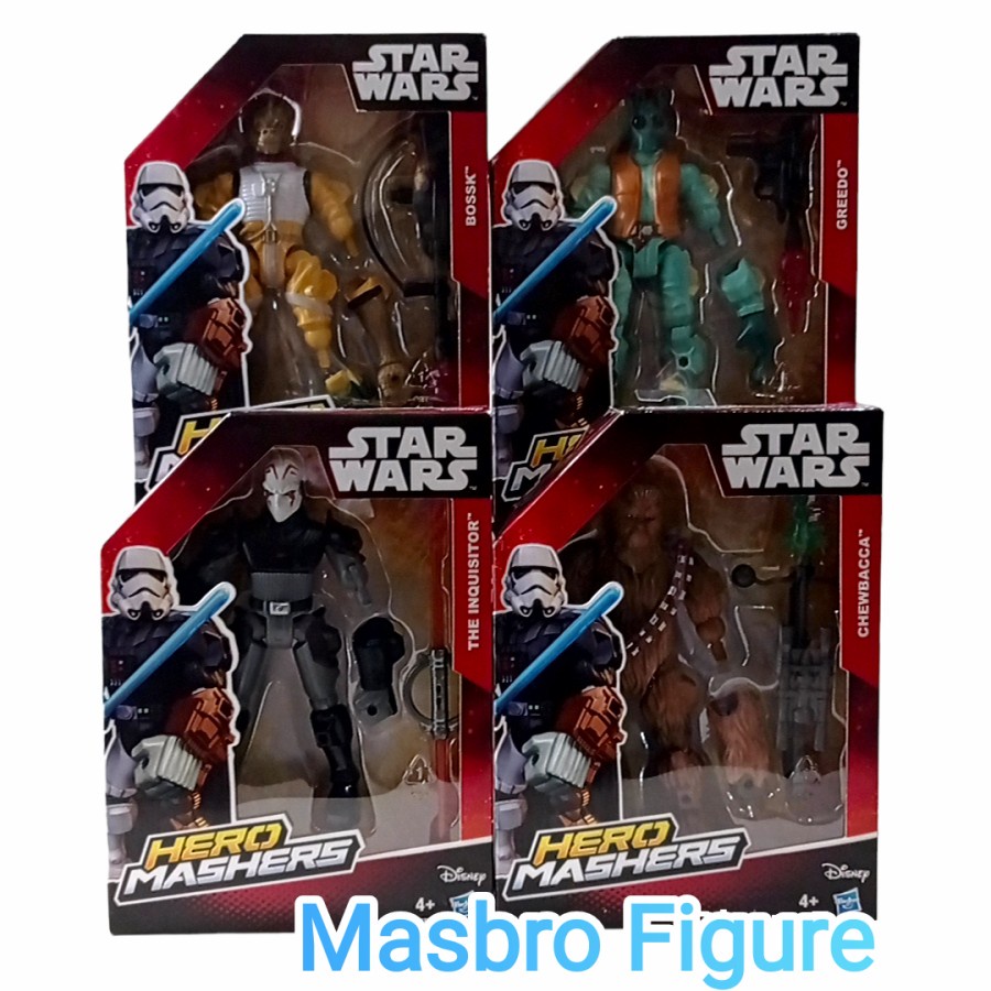 Hasbro Star Wars Hero Mashers CHEWBACCA THE INQUISITOR GREEDO BOSSK