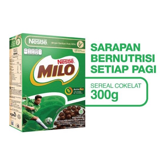 

Nestle Milo Cereal Ball 300 gram Sarapan Sereal Gandum Cokelat