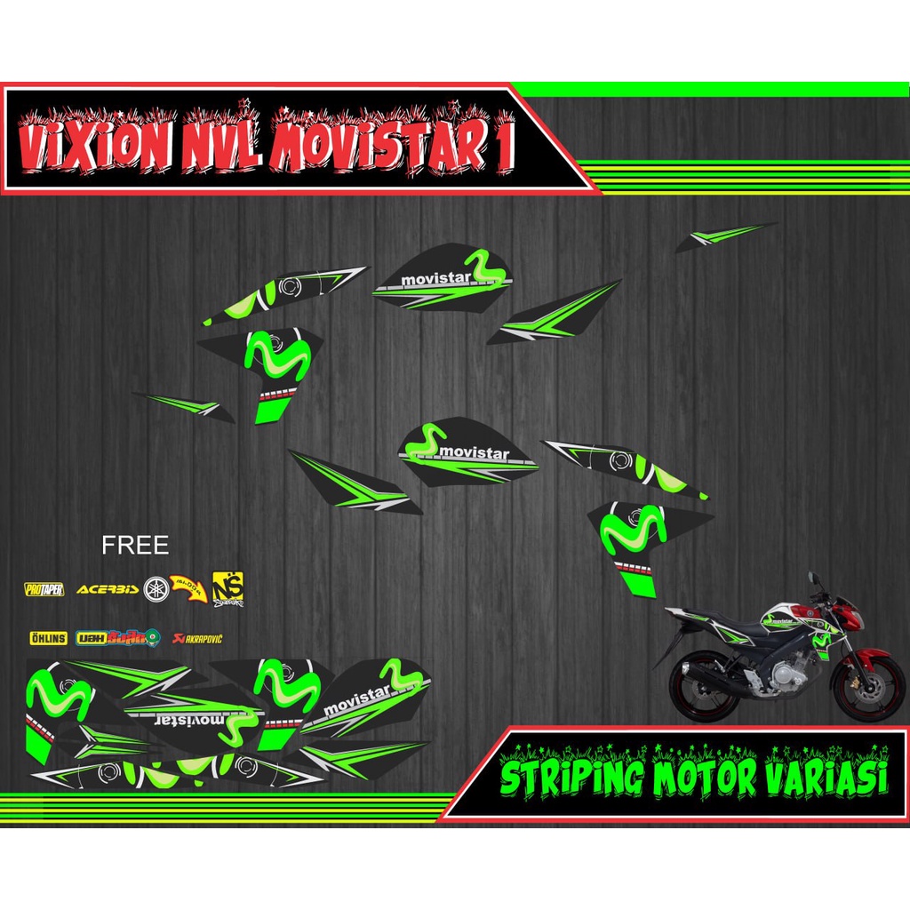 decal striping stiker motor vixion nvl movistar 1