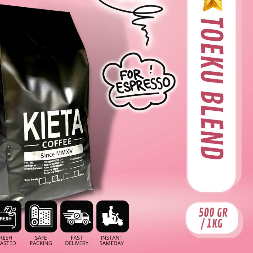 

☻ 1kg Biji Kopi TOEKU Blend 100% Arabika untuk Kopi Susu ➣