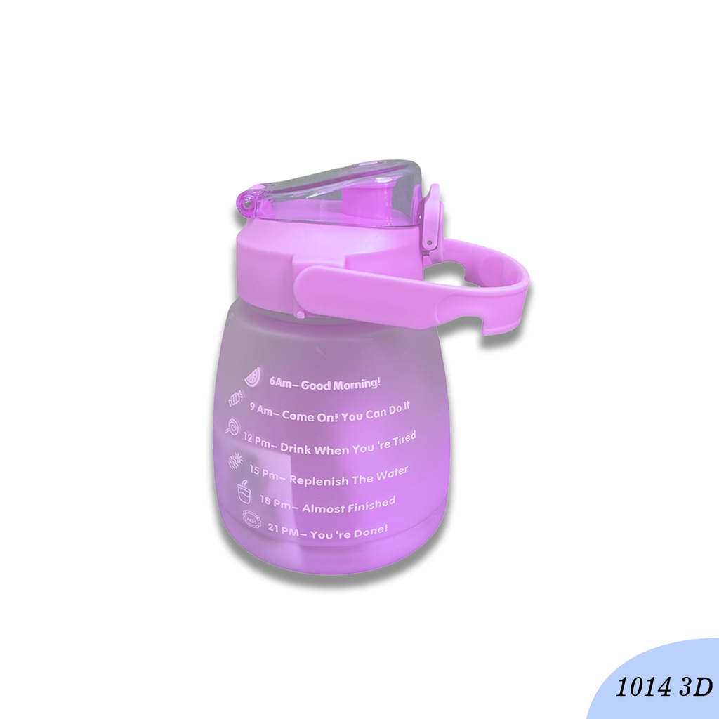 BOTOL MINUM ANAK 3D KODE 10143D VIRAL MURAH WARNA GRADASI PASTEL 1.3L 1300 ML 2D &amp; 3D STICKER BOTOL MINUM ANAK TALI MOTIVASI GRADASI