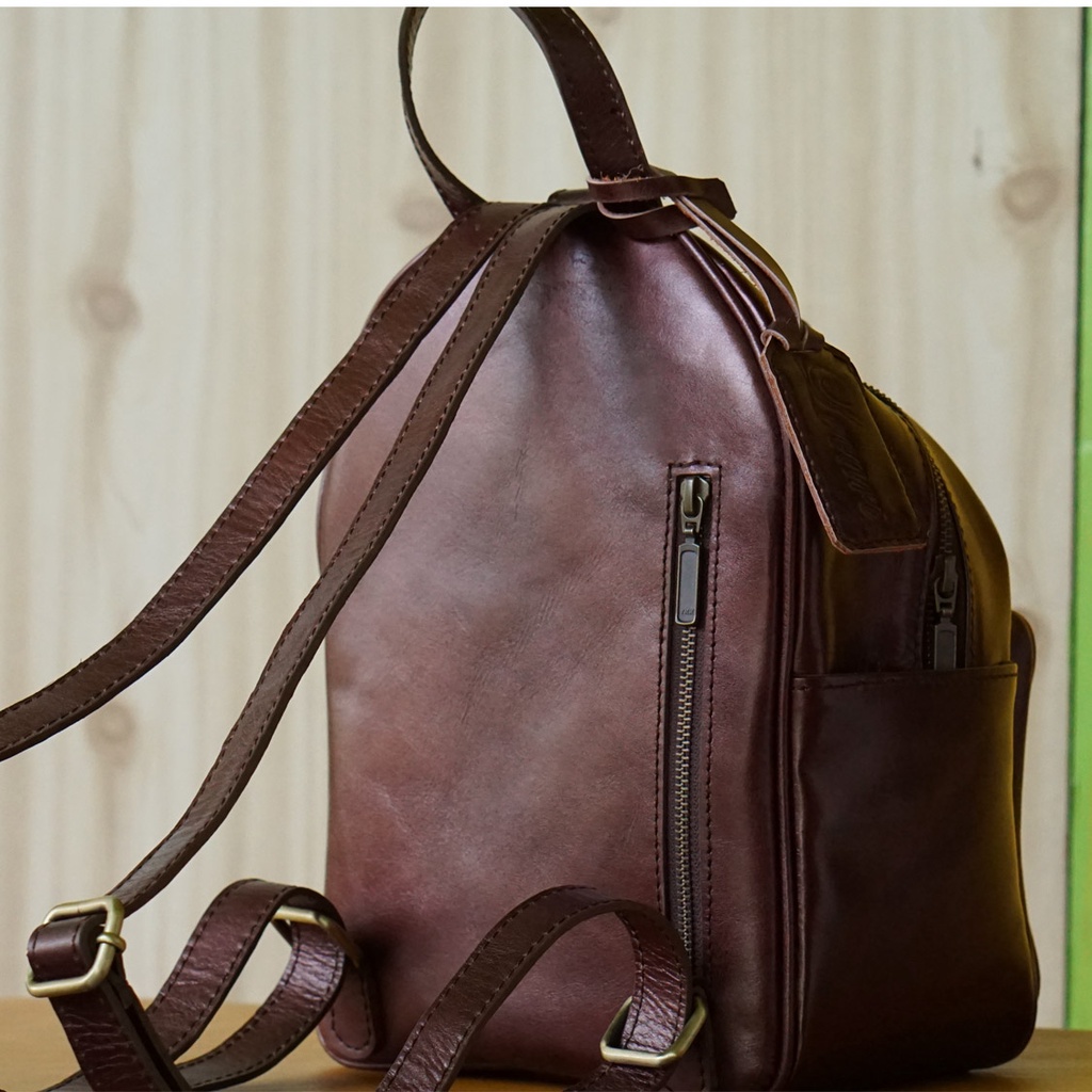 Lecari Lexi Backpack Tas Ransel Punggung Wanita Kulit Asli Leather