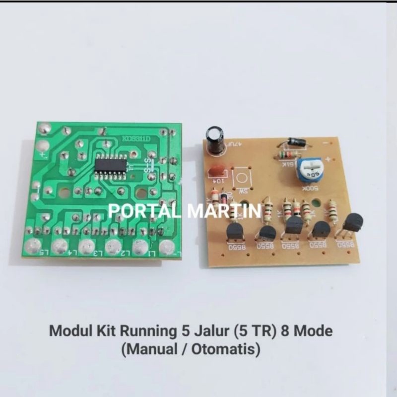 modul led running 5 jalur 5tr 8 mode kedip