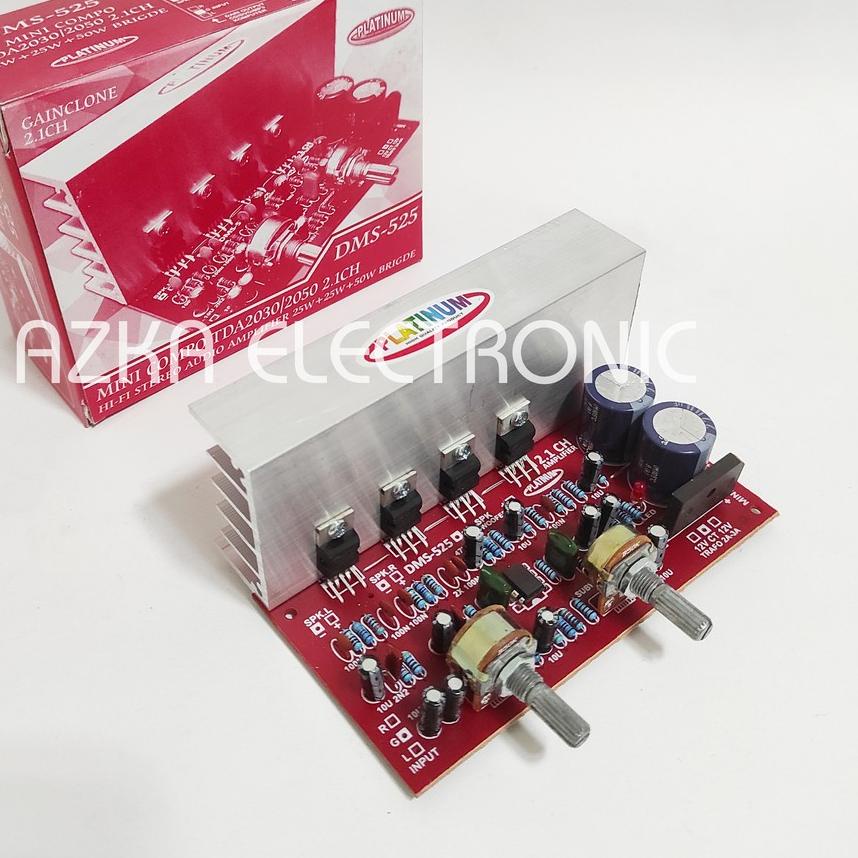 ✬ Kit Power Amplifier Speaker Aktif 2.1 Channel TDA2030 DMS 525 ۝
