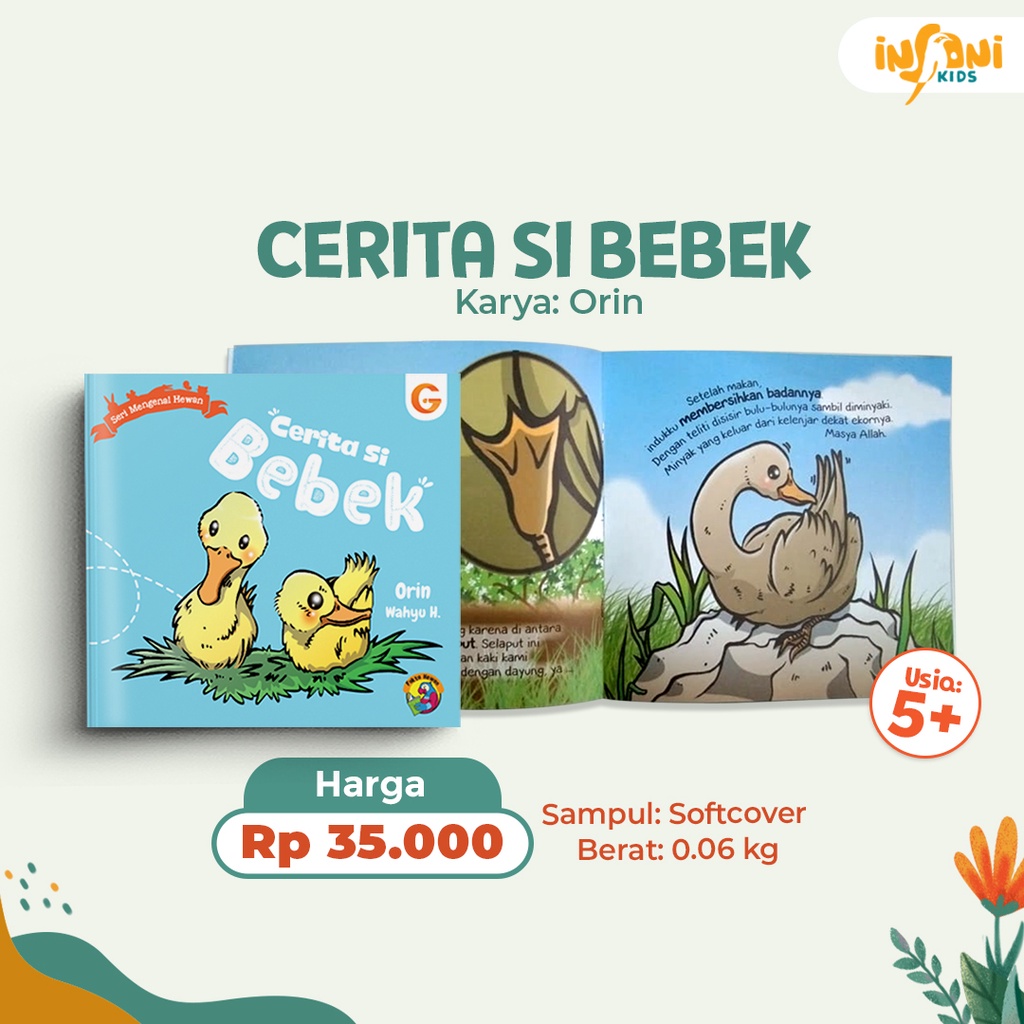 Buku Anak Islami Seri Mengenal Hewan - Cerita Si Bebek - Gema Insani