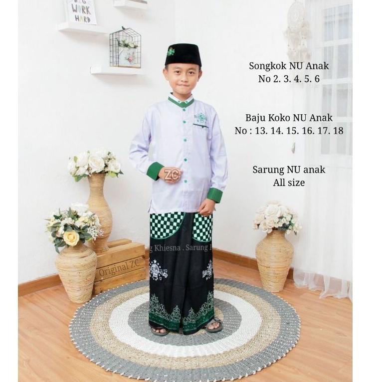 READY Setelan anak Sarkoci | Baju Koko NU + NU Anak Remaja | Setelan Baju dan NU