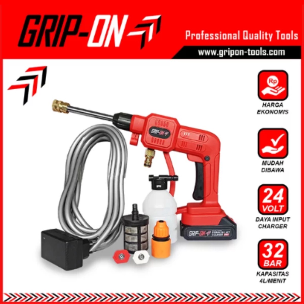 GRIP ON Cordless Jet Cleaner  Alat Cuci Motor Mobil AC Steam Mesin Cuci Steam Mobil dan Motor Mini Portable Termurah